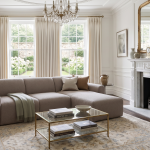 2 Seater + Longue Sofa in Basel Light Grey