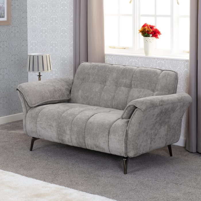 Amalfi 2 Seater Sofa Grey Fabric - Image 2