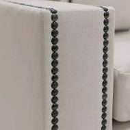 Canvas Corner Luxury Sofa Cat eye Beeding - Image 4
