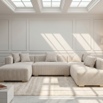 Lotus Modular 3 Seater sofa with footstool