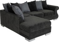 Elsa Left Hand Facing Corner Sofa - Dark Grey