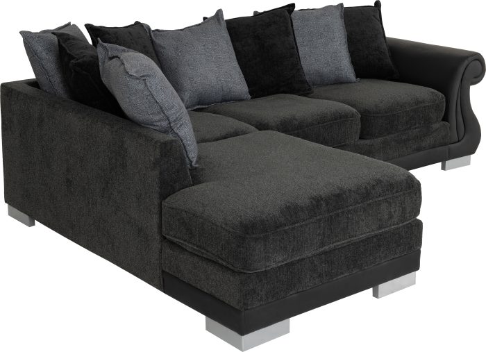Elsa Left Hand Facing Corner Sofa - Dark Grey - Image 2