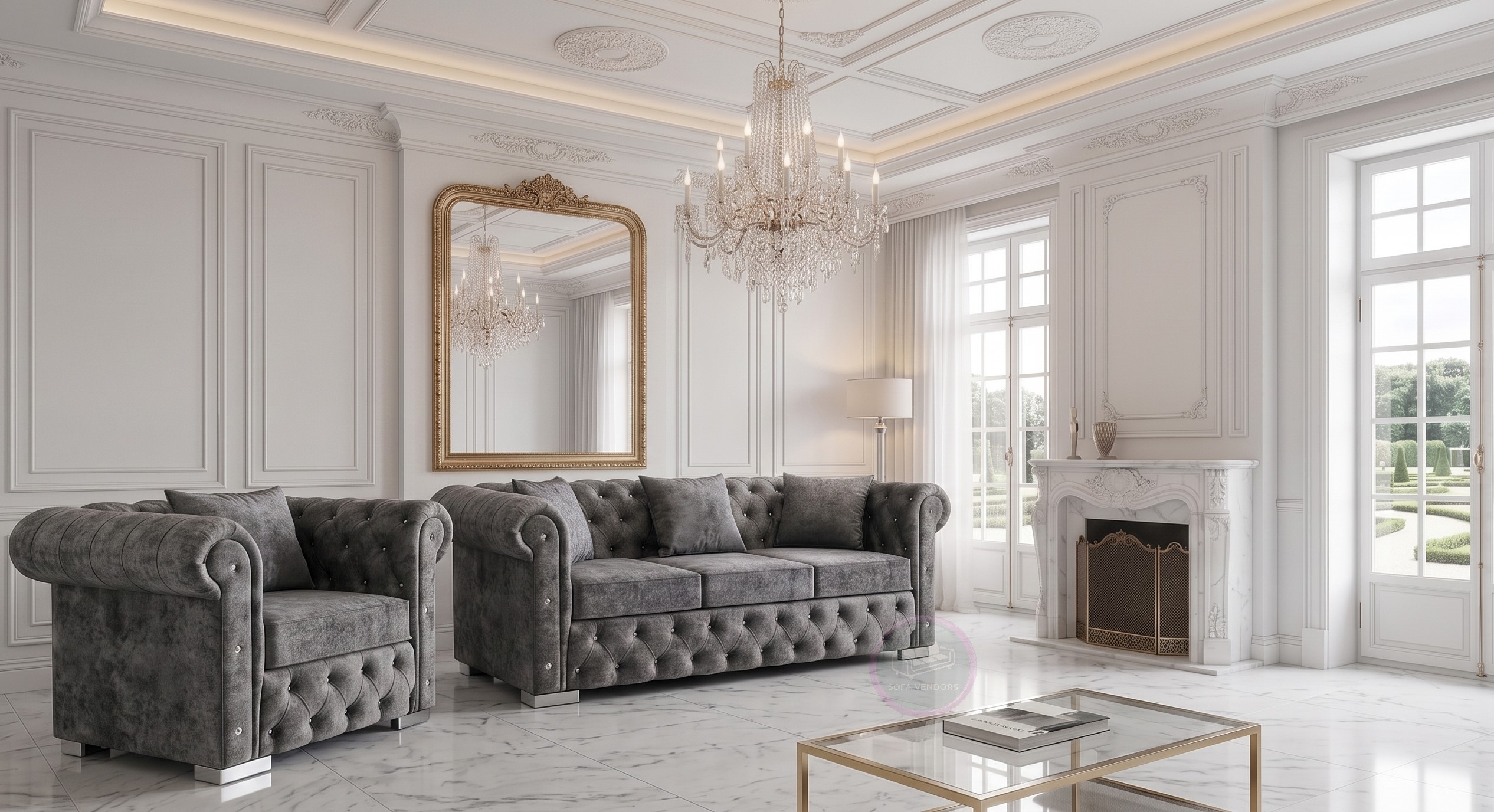 Chevron classic 3 + 1 Chevron Classic Luxury Sofa | Single, 3 Seater or L Shape All Options - Image 1