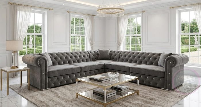Chevron Classic Luxury Sofa | Single, 3 Seater or L Shape All Options - Image 3