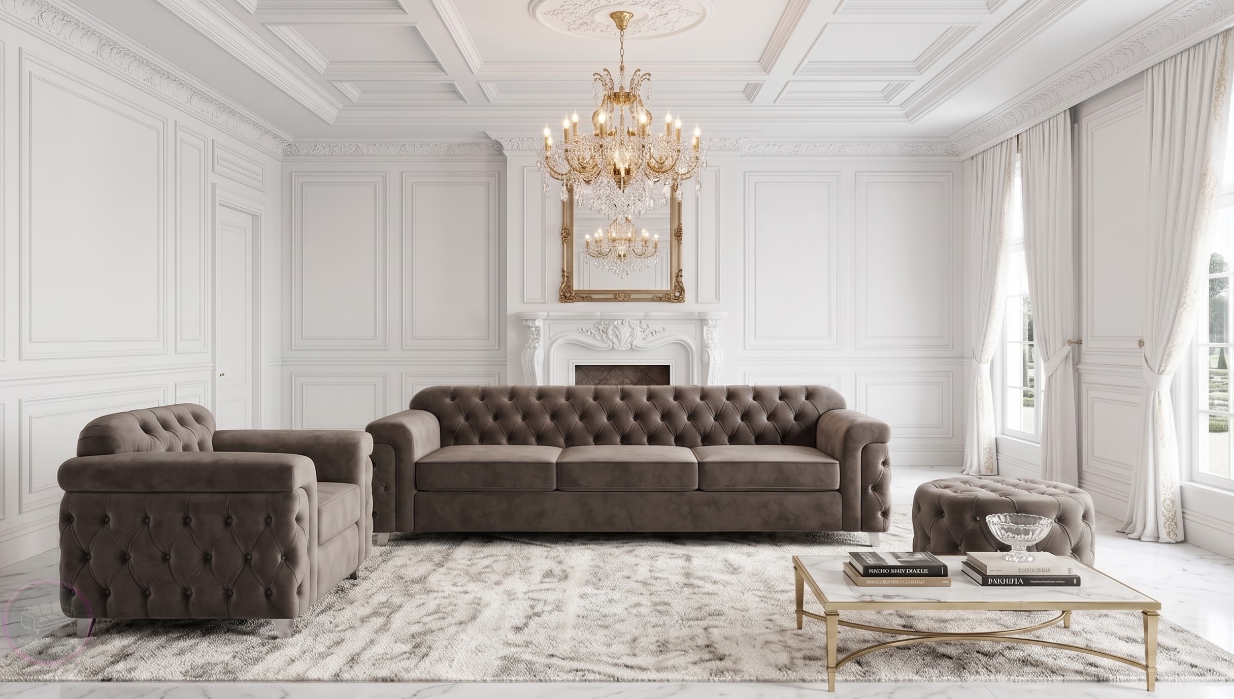 sterling cheterfield sofa single Sterling Chesterfield Luxury Sofa | Single, 3 Seater or L Shape All Options - Image 1